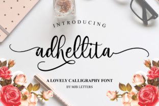 Adhellita: A Script Handwritten Font for Editorial Design and Branding