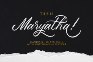 Maryatha: A Script Handwritten Font for Creative Crafters and Product Designers